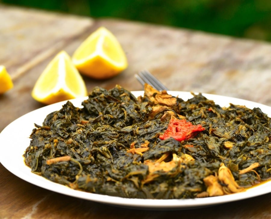 Matembele Recipe (Congolese Sweet Potato Leaf Stew)